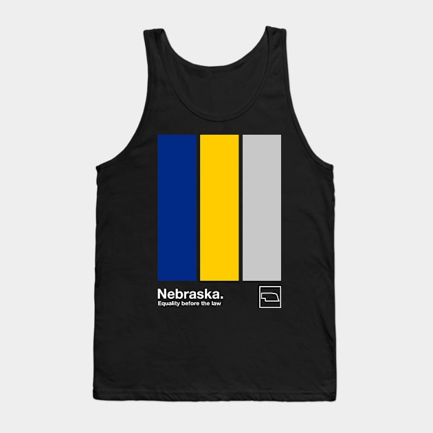 Nebraska State Flag // Original Minimalist Artwork Poster Design Tank Top by DankFutura